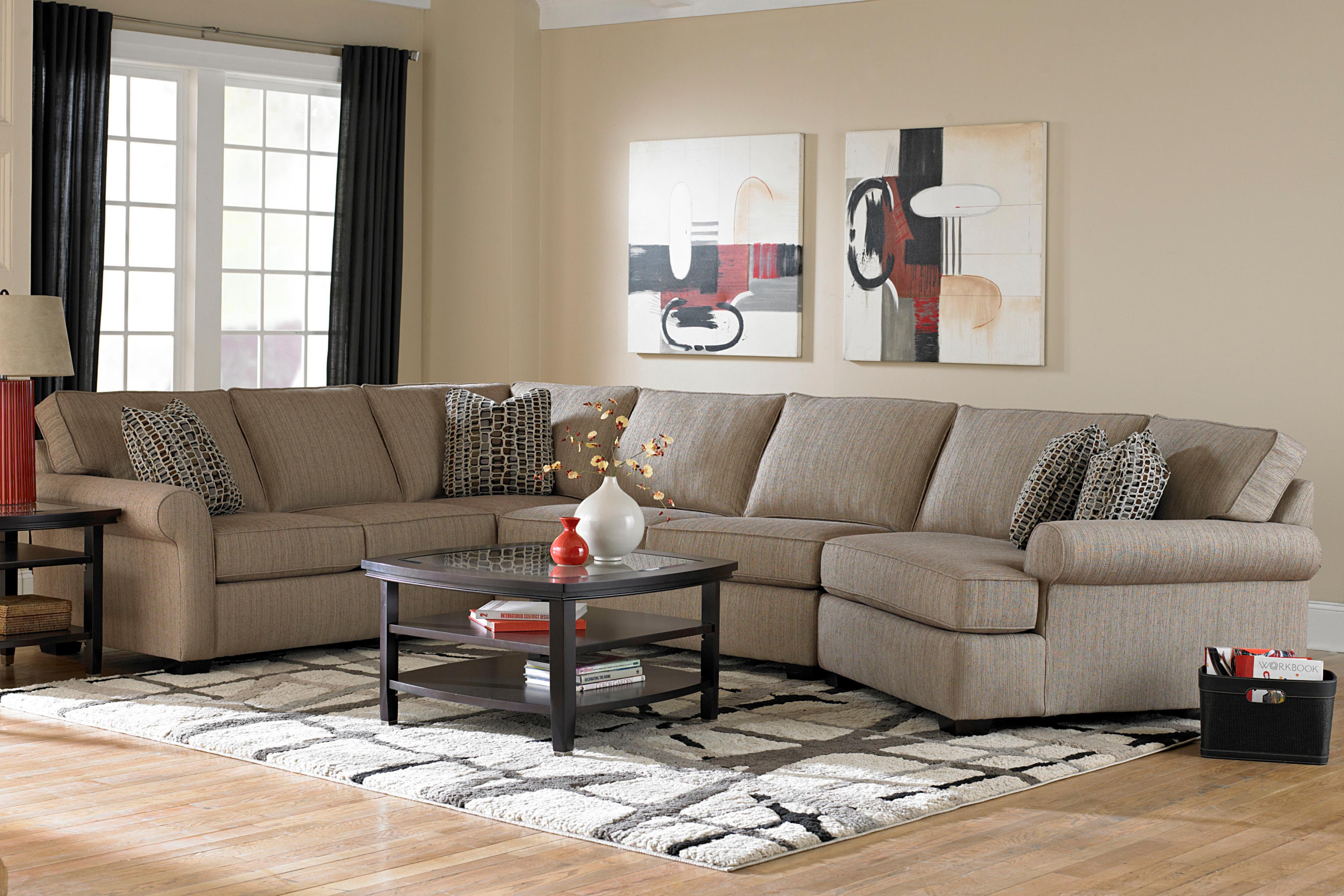 Broyhill Furniture Ethan Transitional Sectional Sofa with Right Facing